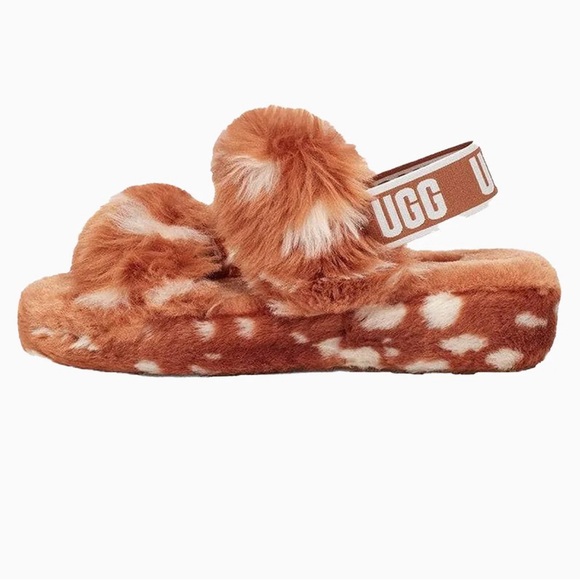 UGG Oh Yeah Spots Slide Slippers Size 10 Color Orange Cream - Picture 3 of 7